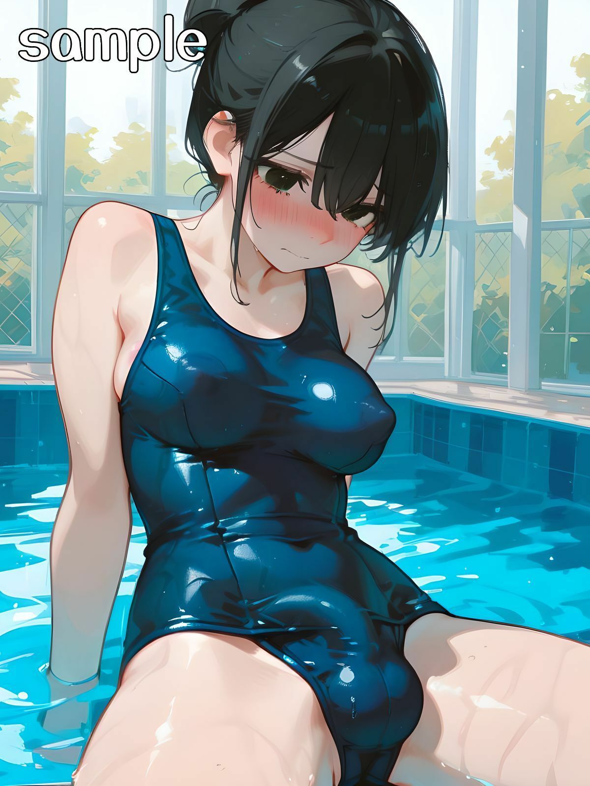 サンプル画像5:ふたなり少女vol.2〜水泳の授業で勃起しちゃうふたなりちゃん(テクノロジー猫) [d_690875]