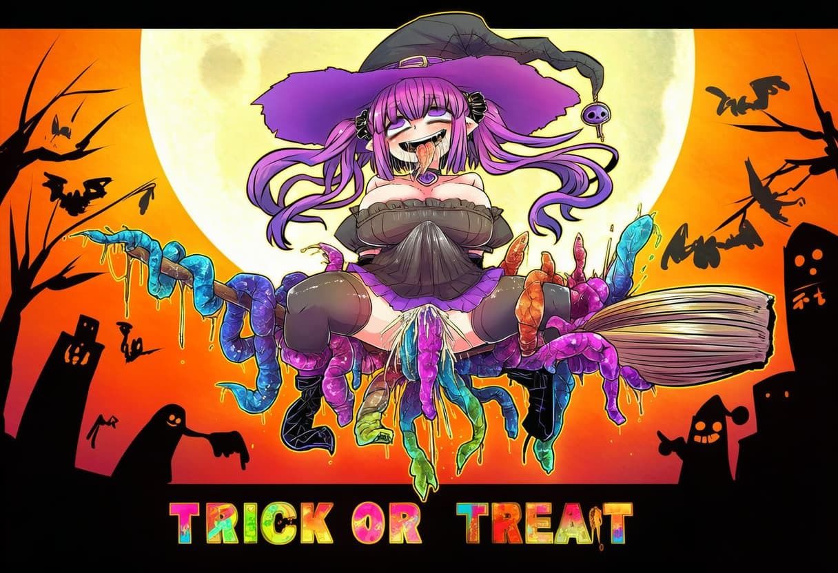 【触手】落ちこぼれ魔女のハロウィンの夜 画像1
