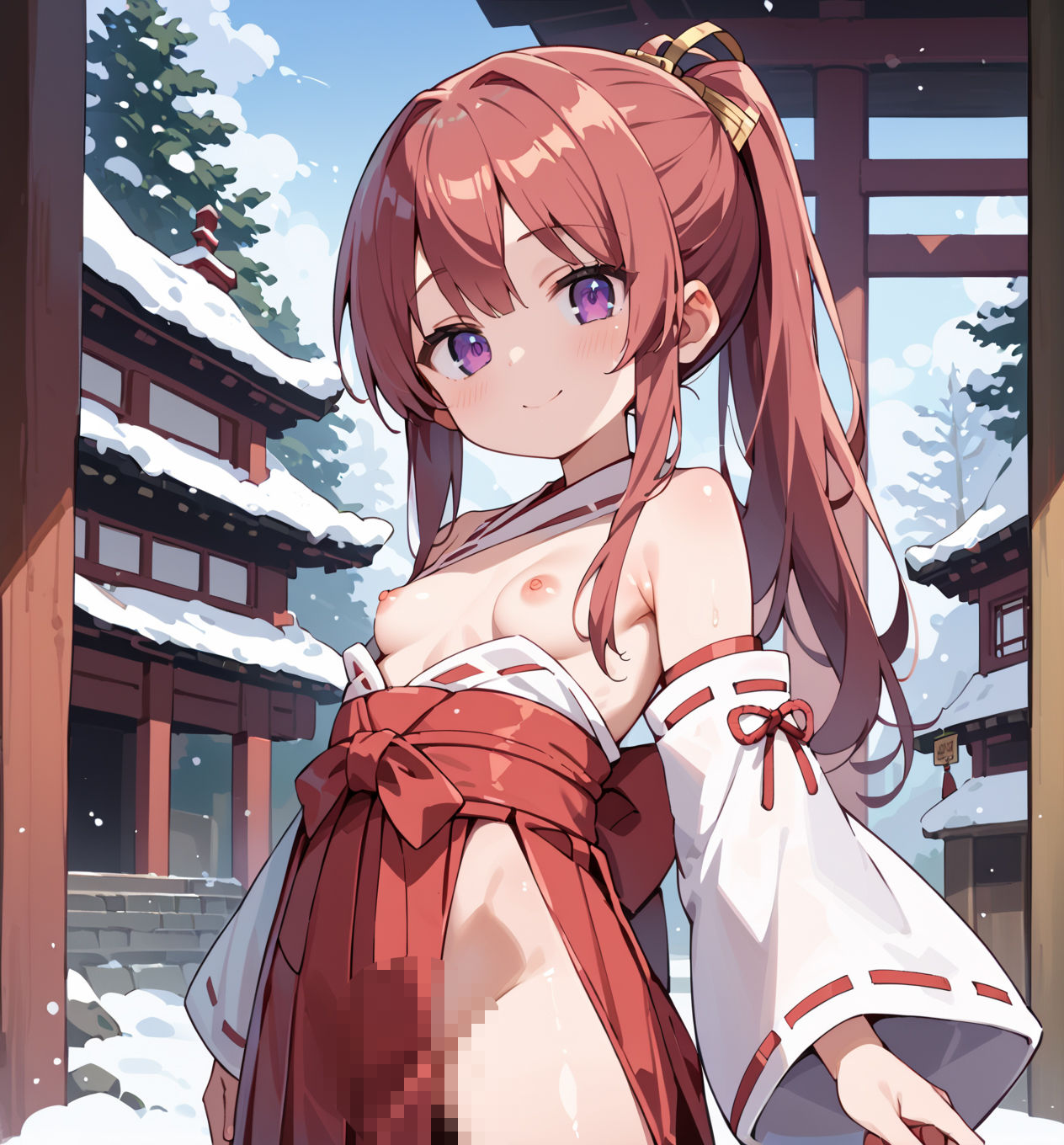 雪の初詣、巫女さんが笑った瞬間に春が来たscene.7 画像4