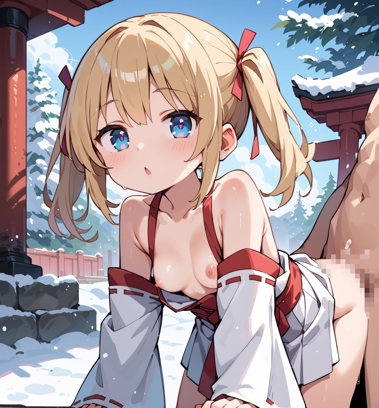 雪の初詣、巫女さんが笑った瞬間に春が来たscene.9 画像1