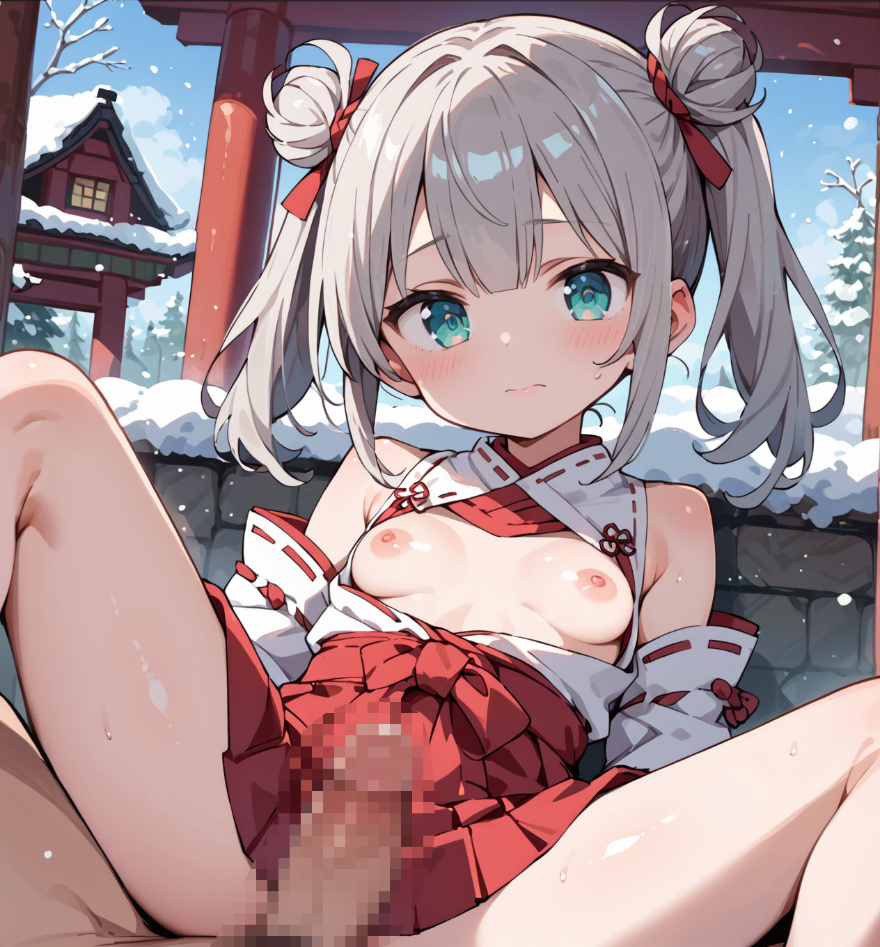 雪の初詣、巫女さんが笑った瞬間に春が来たscene.10 画像6
