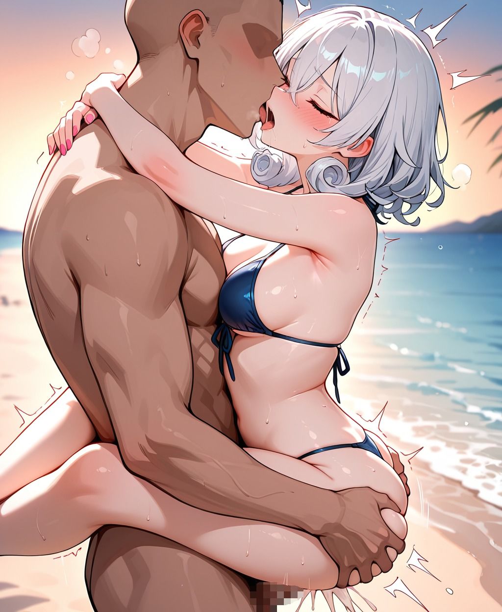 サンプル画像4:ビーチで美人の先輩に中出しHしまくった話(清楚美人OLのSEX体験記) [d_691050]