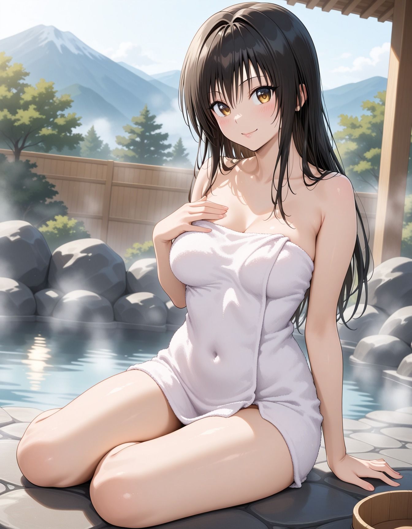 サンプル画像1:露天風呂でキモ男達に襲われた少女(ぽりっしゅ本舗) [d_691156]