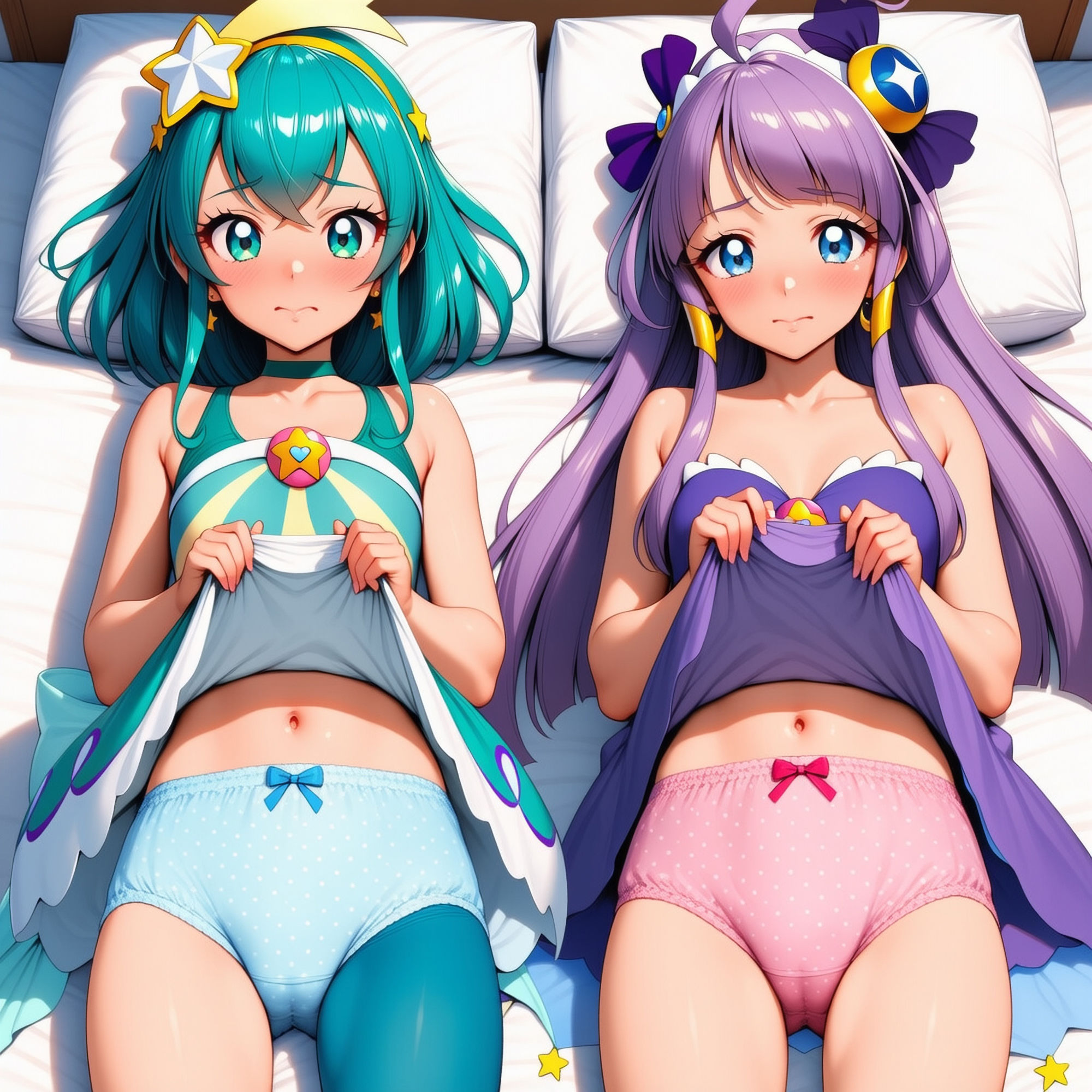 サンプル画像2:Wパンツ  羽？？ララ＆香？？矢まどか(やっぴぃの観察記録) [d_691163]