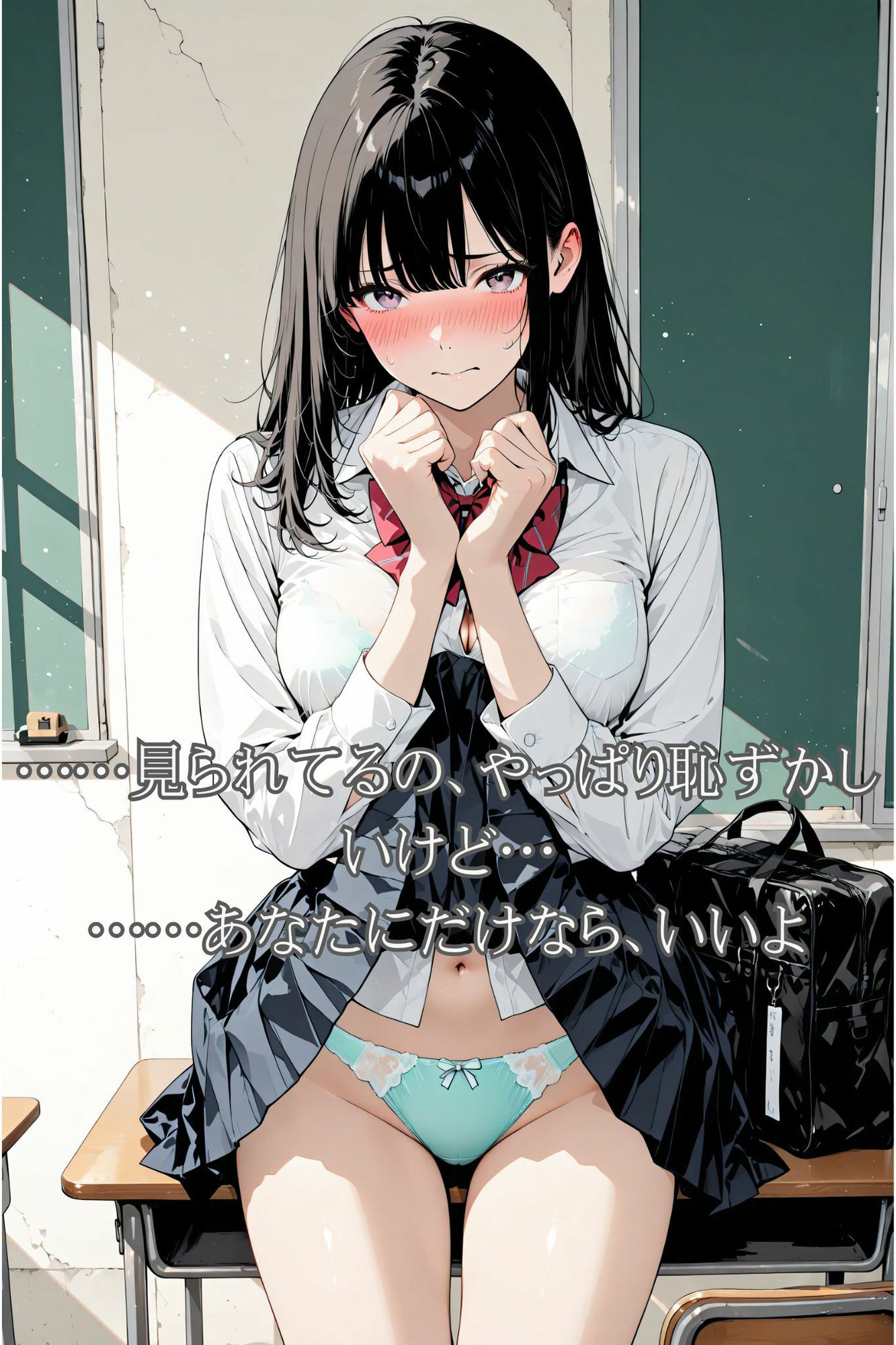 クラスのカースト上位JKが、なぜかあなただけに下着を見せてくれます。 画像1