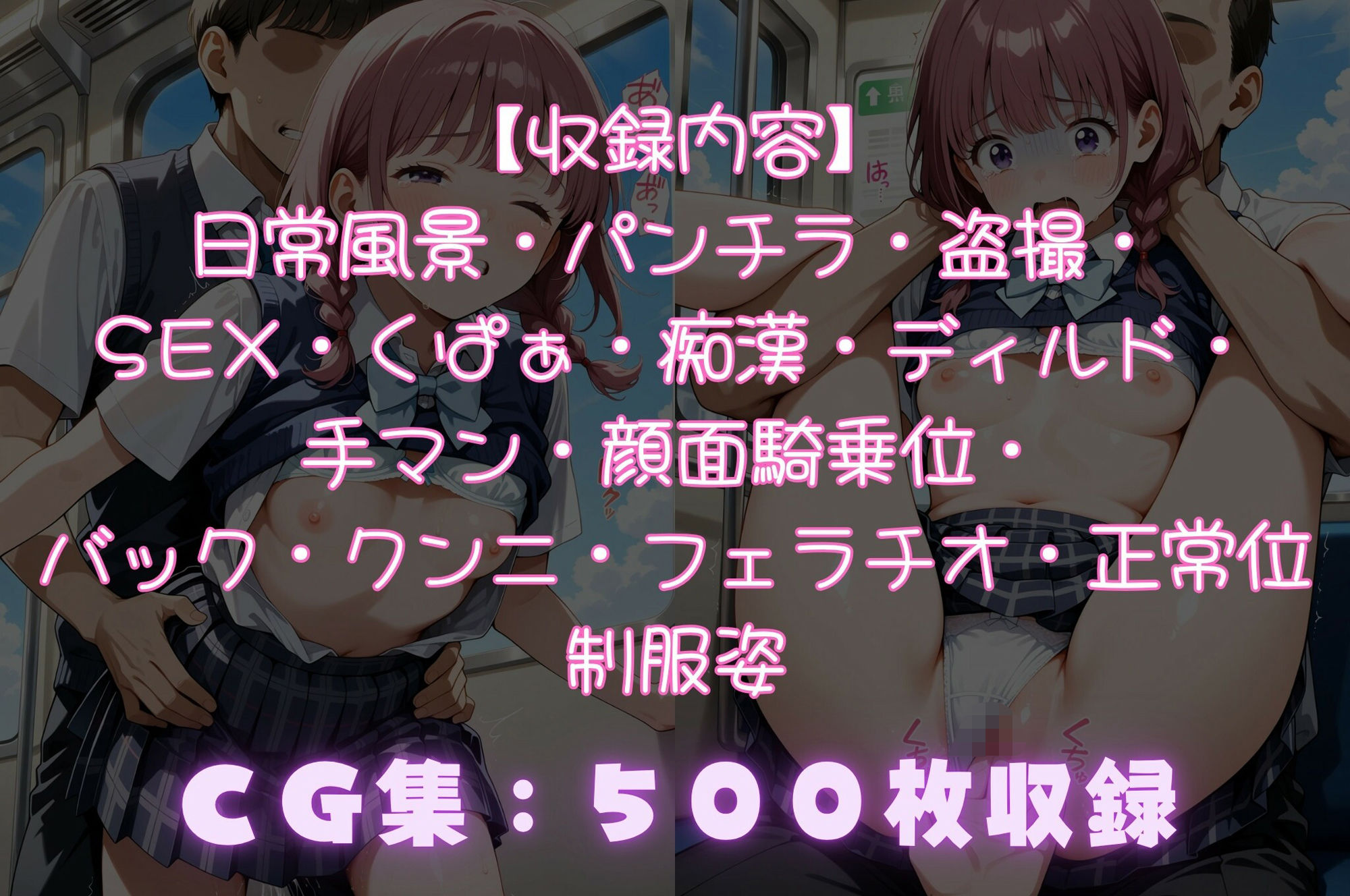 雑誌の女子校生を駅で見つけて可愛すぎたので電車痴●しました。 画像1