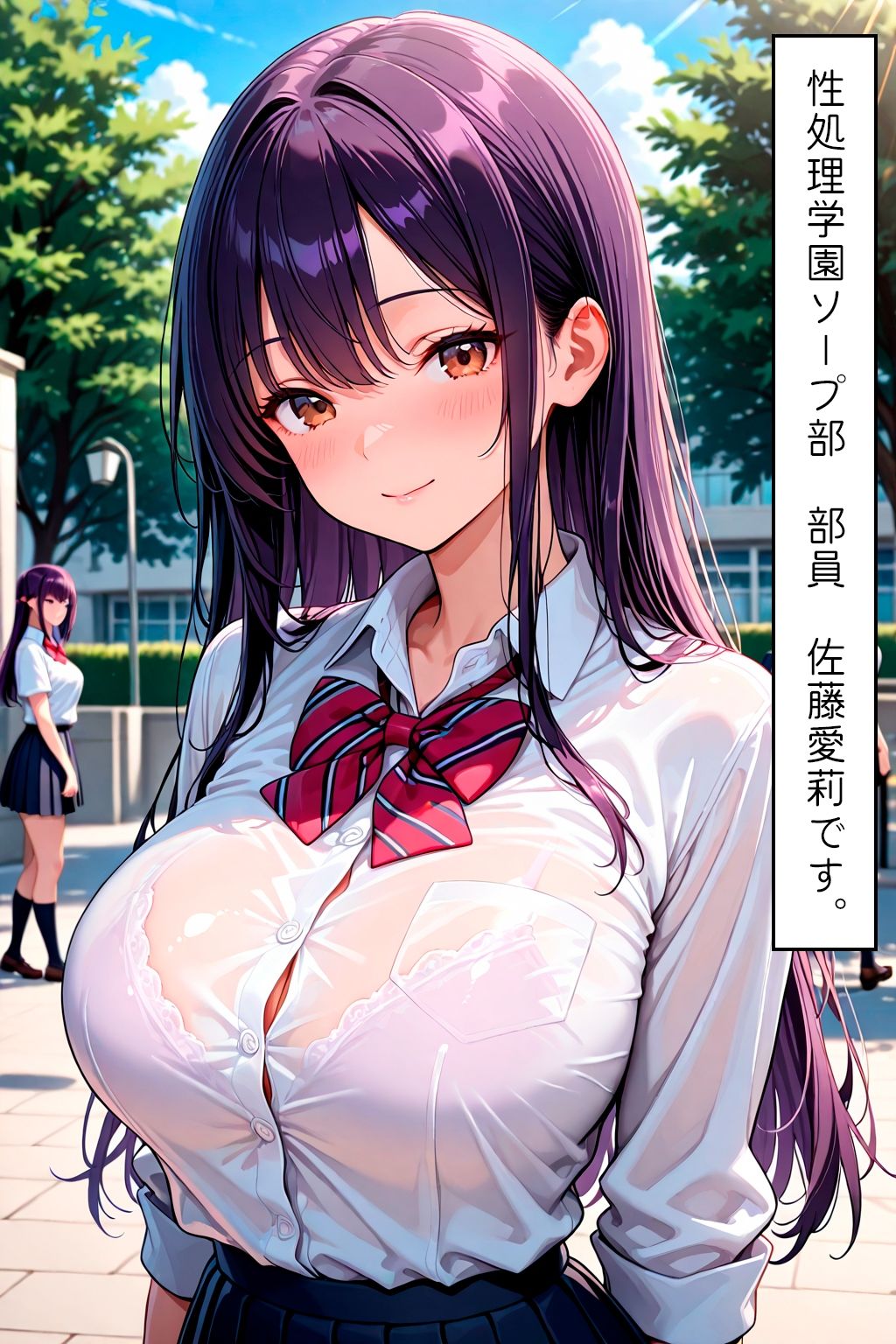 女子校生を肉オナホ化！性処理学園ソープ部の黒タイツを破いて生ハメ 画像1