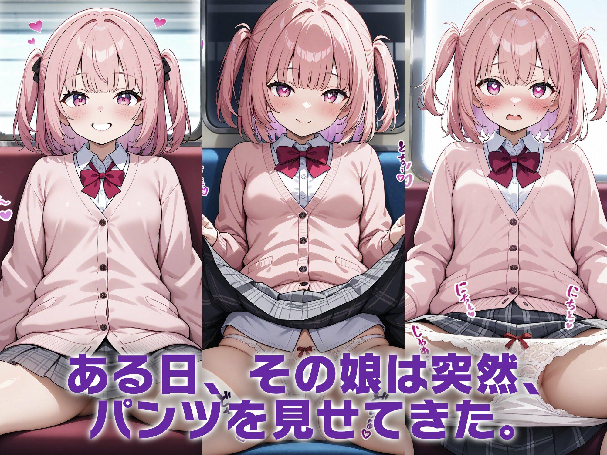 サンプル画像3:2人だけの電車で見せつけてくる娘に理性を失った僕は… 小梅つむぎ(はつゆき) [d_691592]