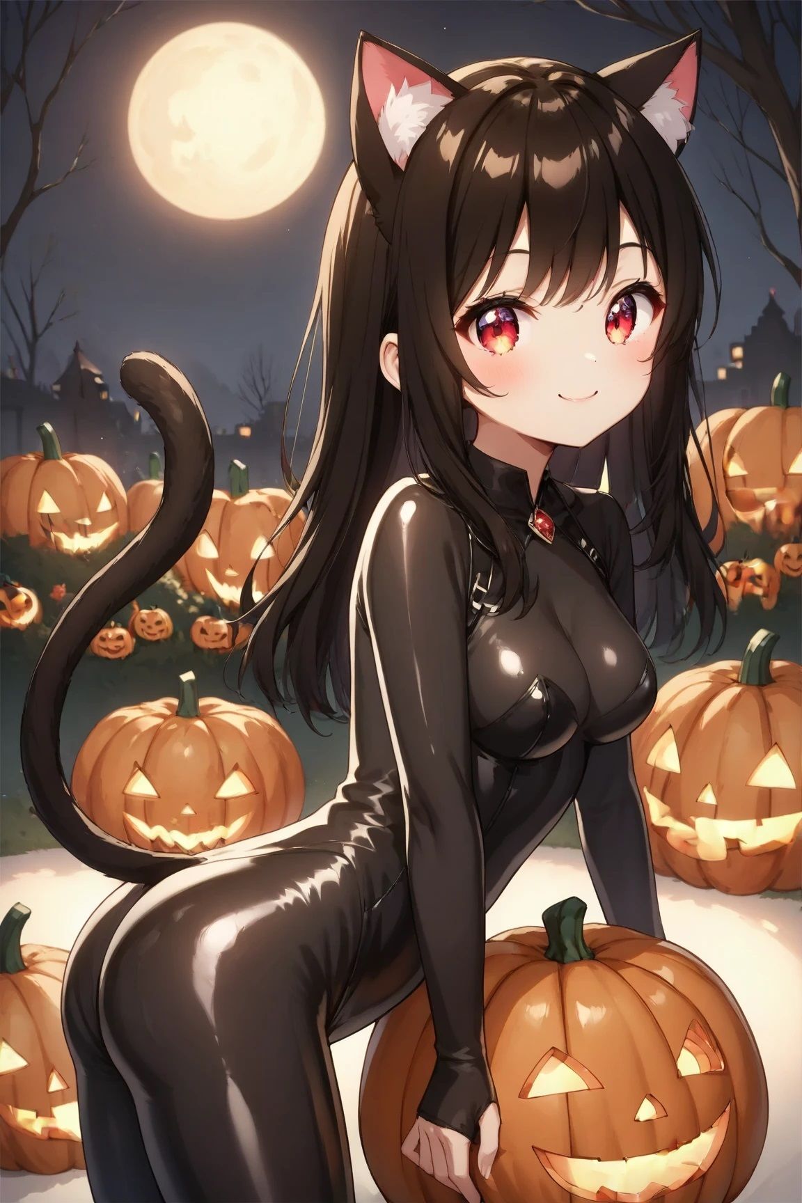 ハロウィン 魔女と黒猫 画像8