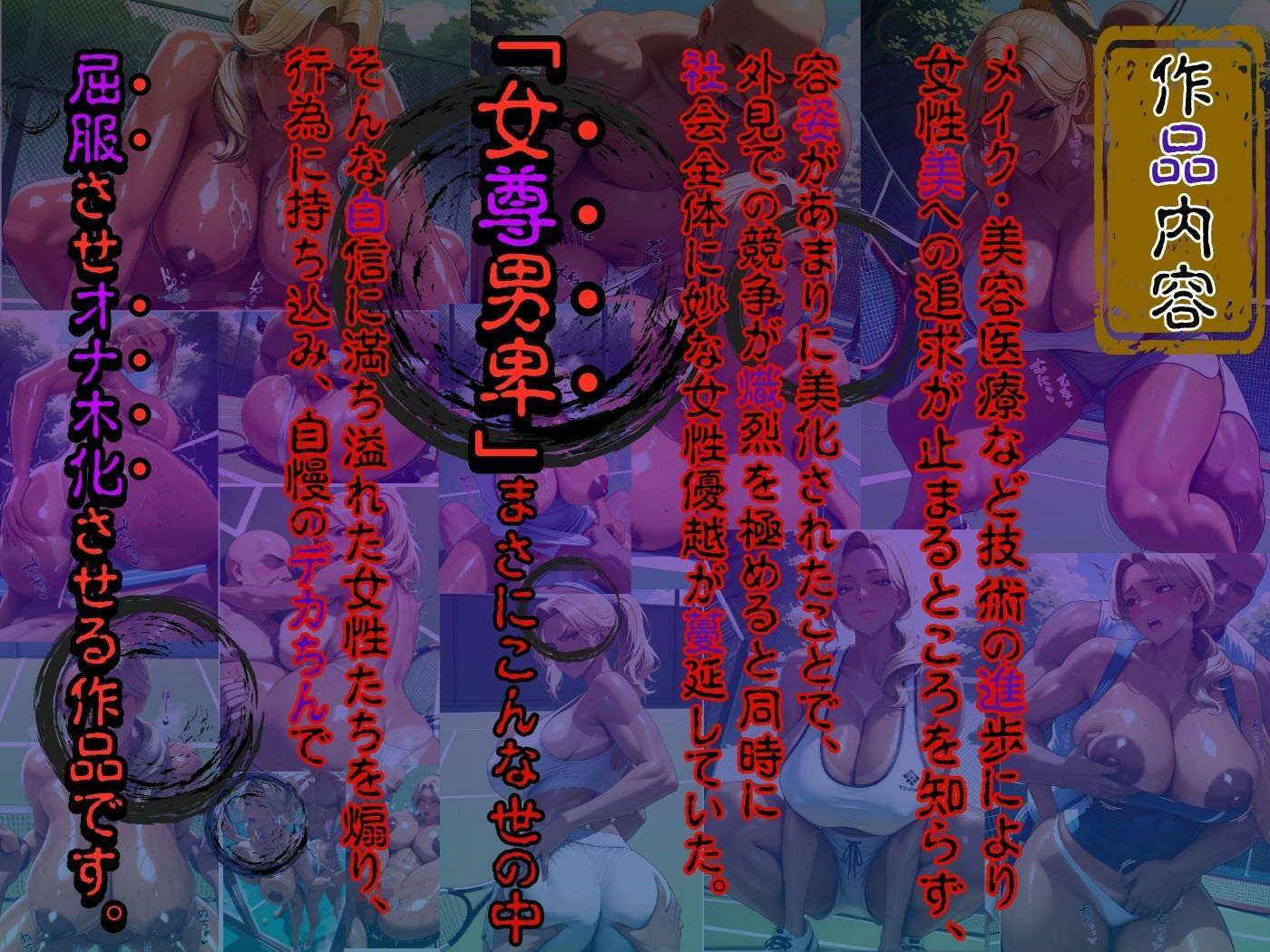 【4K高画質】いつも見下す人妻をわからせ乱交〜汗だくテニスコーチ〜 画像1