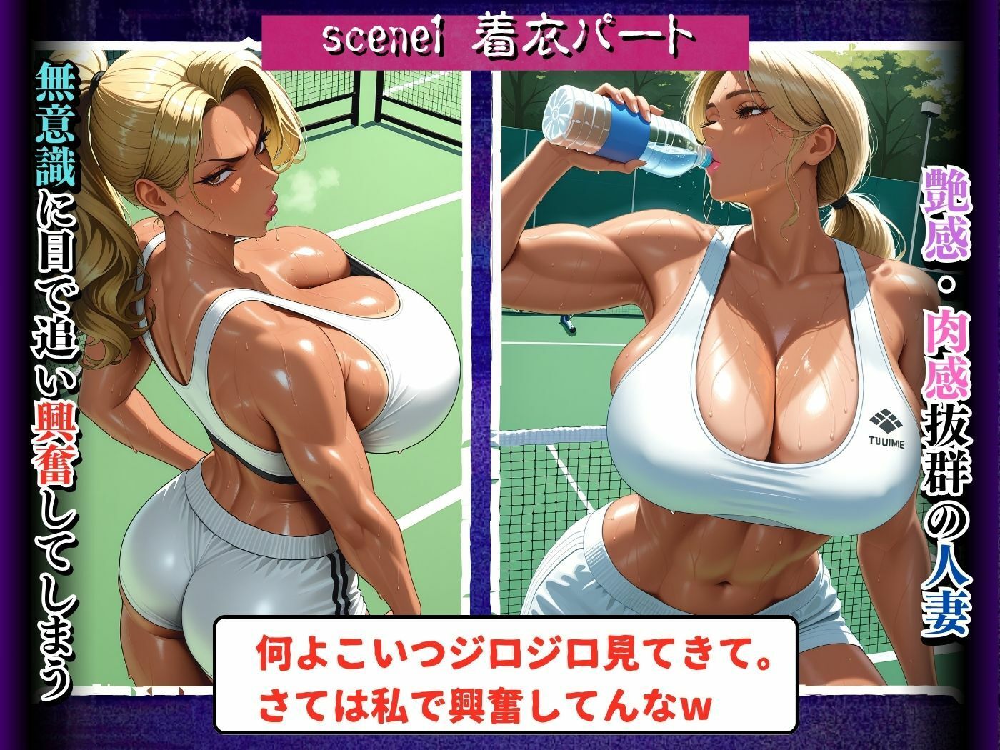 【4K高画質】いつも見下す人妻をわからせ乱交〜汗だくテニスコーチ〜 画像4