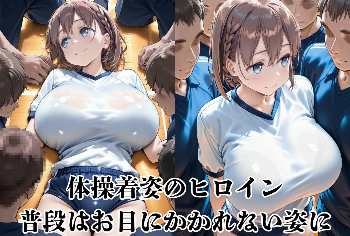 サンプル画像1:爆乳体操着姿の美女たちを集団で●す(AIマニア) [d_691978]