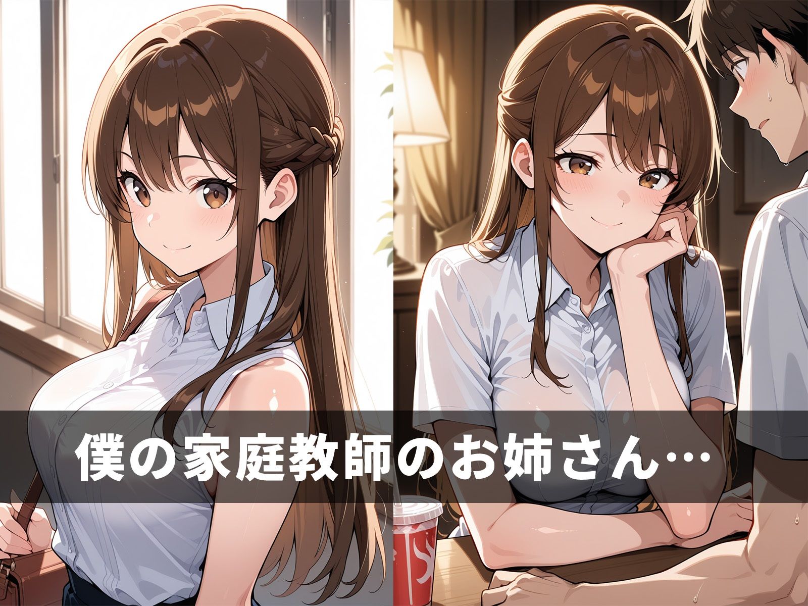 サンプル画像2:僕の家庭教師はHな女子大生優しく生ハメ筆おろし(パンドラの書庫) [d_691988]