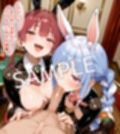 【セリフ付】ぺ〇まり 逆バニーコンカフェでH