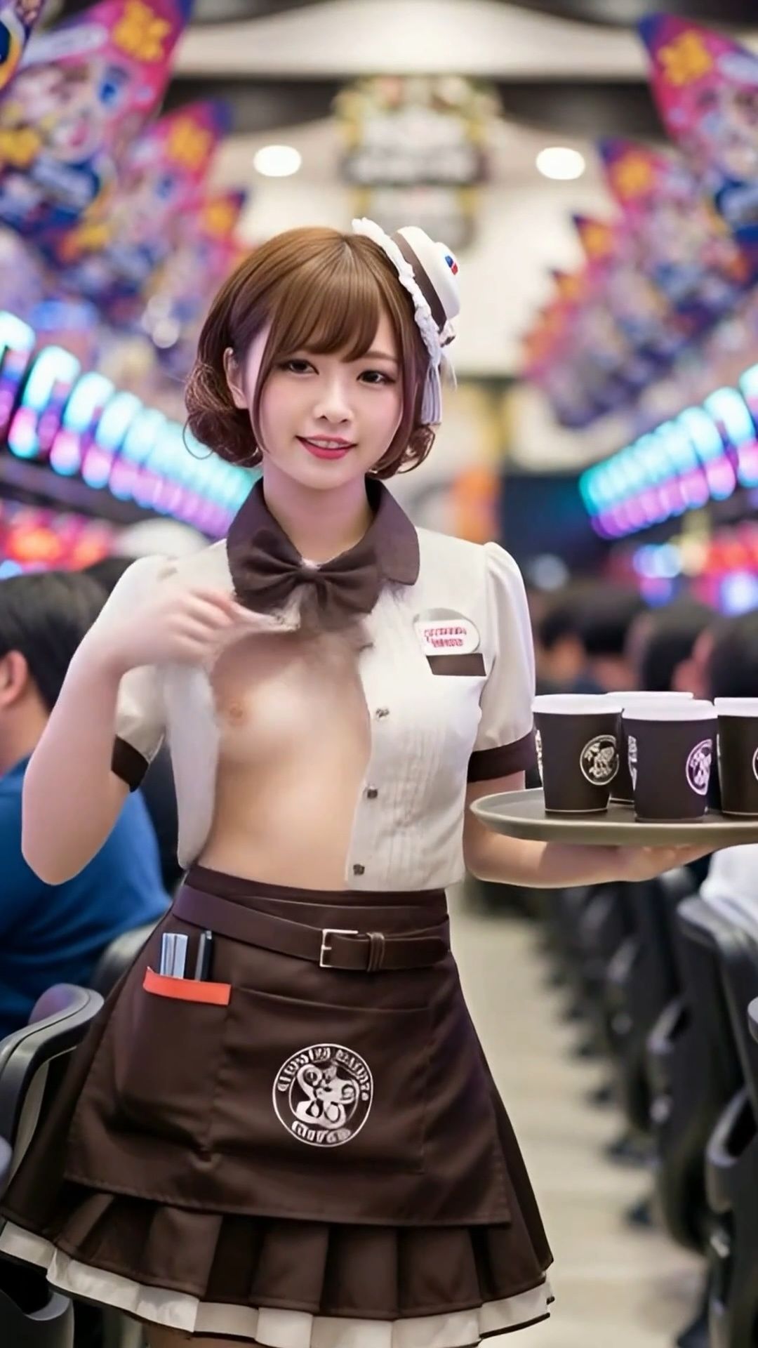 【動画】パチンコ店でぽろり 143人の激アツ美乳リーチ 画像1