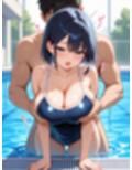 巨乳水泳部女子校生のはみ乳がエロすぎてぶっかけ中出し