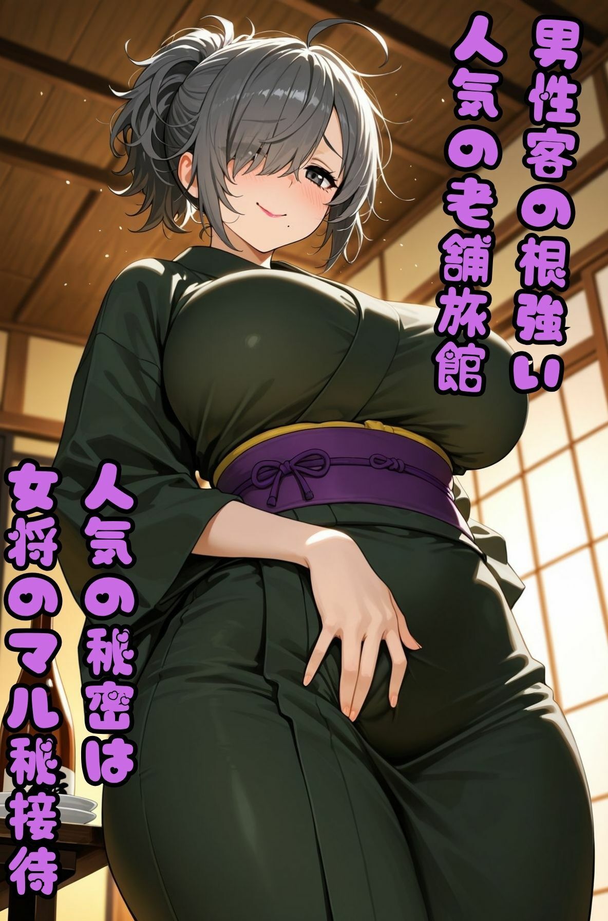 サンプル画像2:ジト目女将の肉壺接客(エッチな本屋さん) [d_692416]