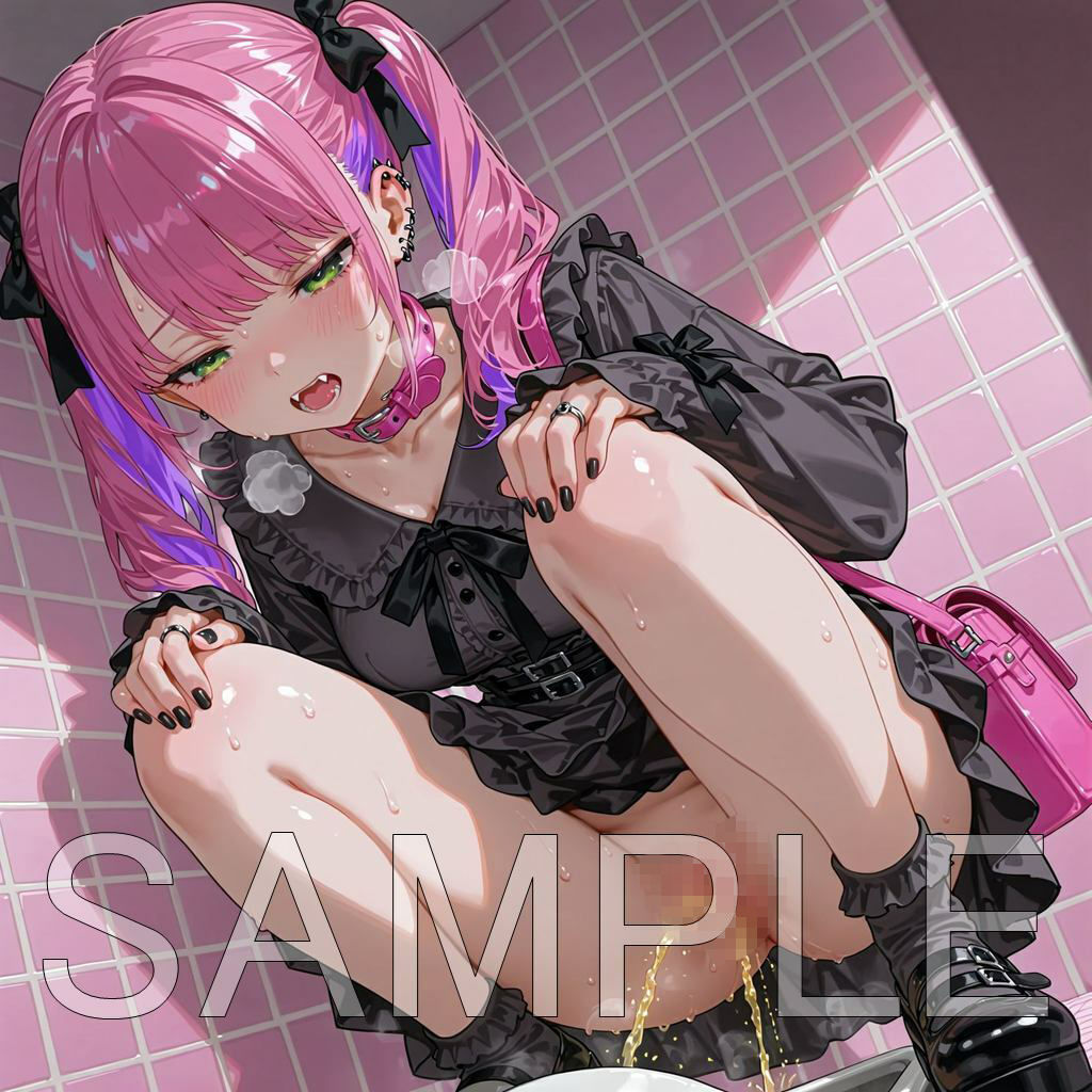 地雷ちゃん和式放尿 画像1