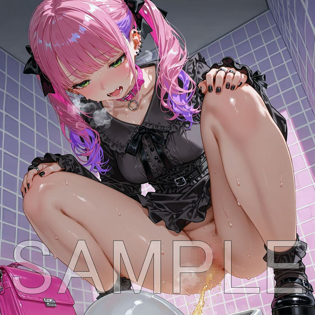 サンプル画像4:地雷ちゃん和式放尿(はいいろ) [d_692527]