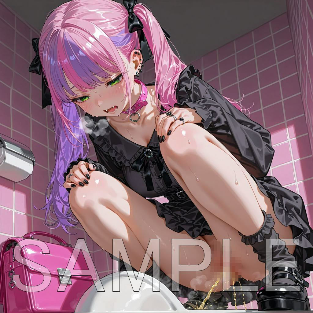 地雷ちゃん和式放尿 画像6