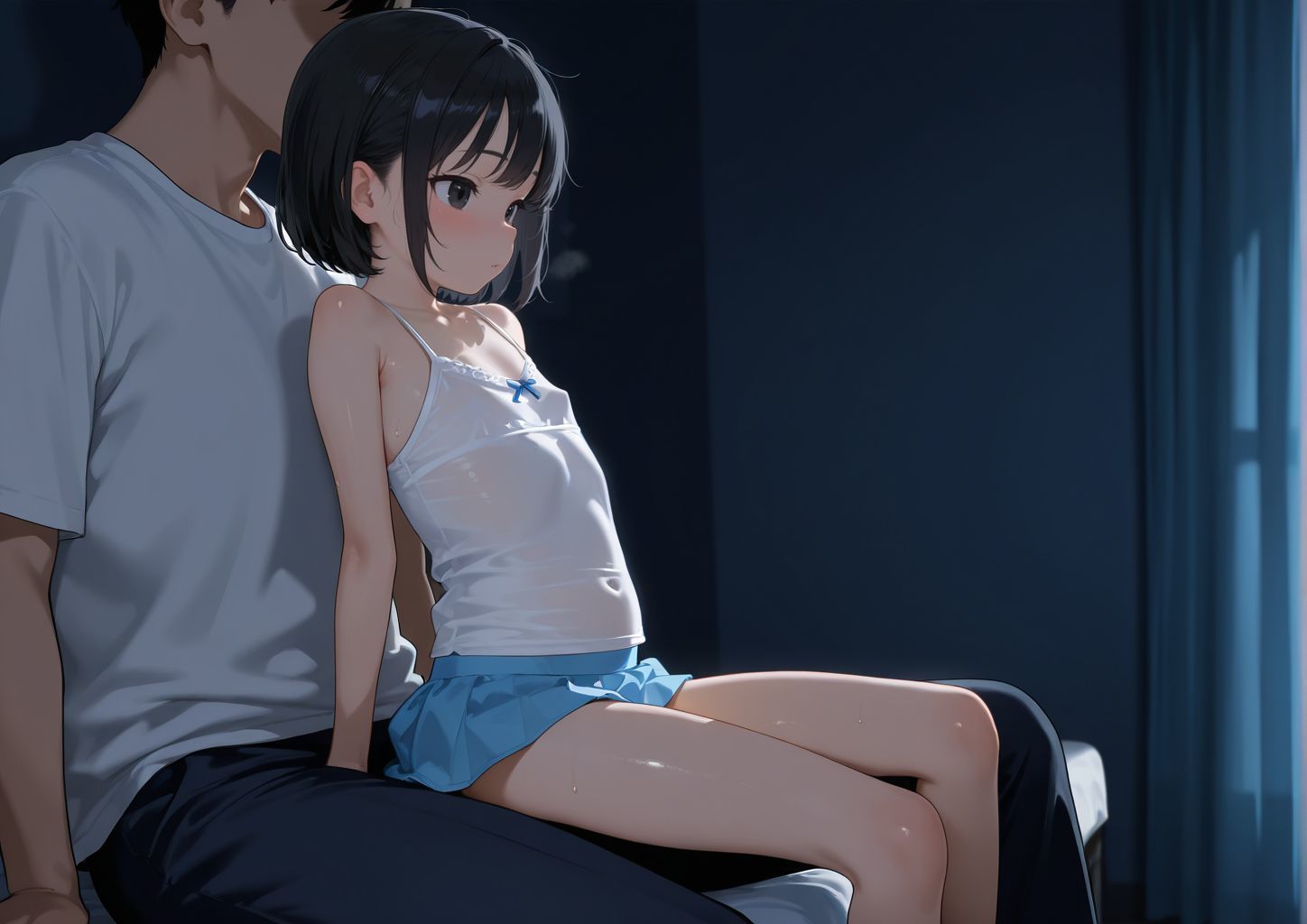 【ロリパイ】※被写体は全て成人してAI生成しております『2人きりの部屋で妹じゃなくなる時間』2