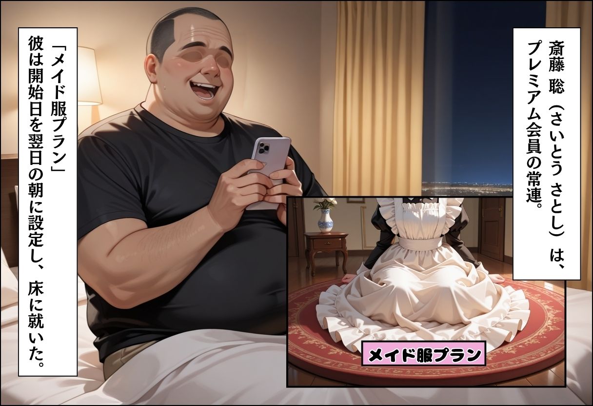 サンプル画像2:家事代行アプリで人妻をコスプレ奉仕させる話〜プレミアム会員限定メイド編〜(週末の背徳者) [d_692698]