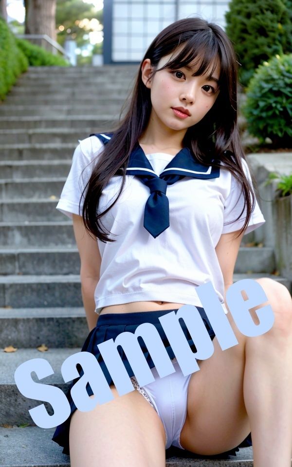 サンプル画像4:淫らな露出・制服撮影会 Vol1.清楚系美女編(妄想パラダイス) [d_692805]