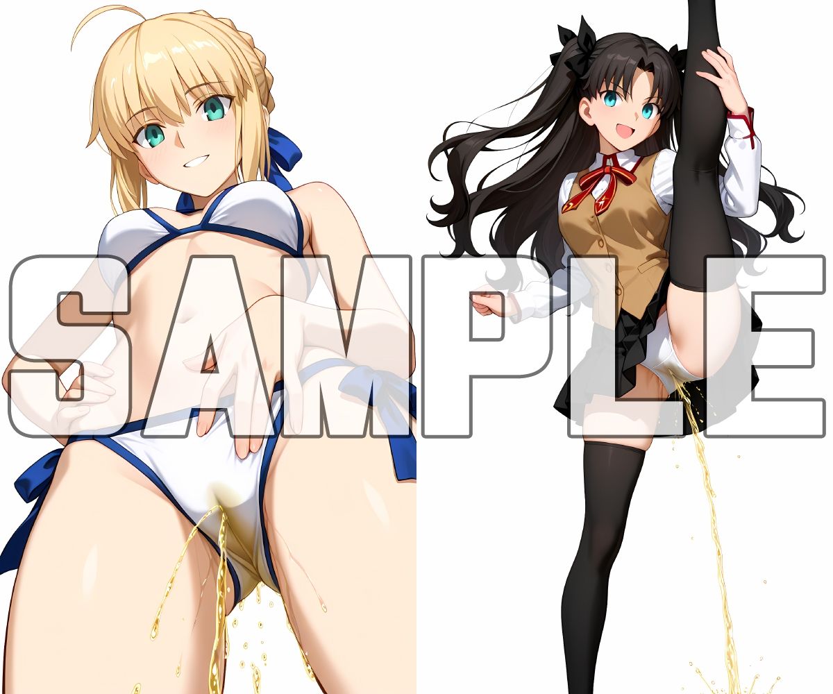 サンプル画像1:蔵出しおしっこお漏らしする「セ◯バー」と「遠◯凛」(牡丹桜) [d_692950]