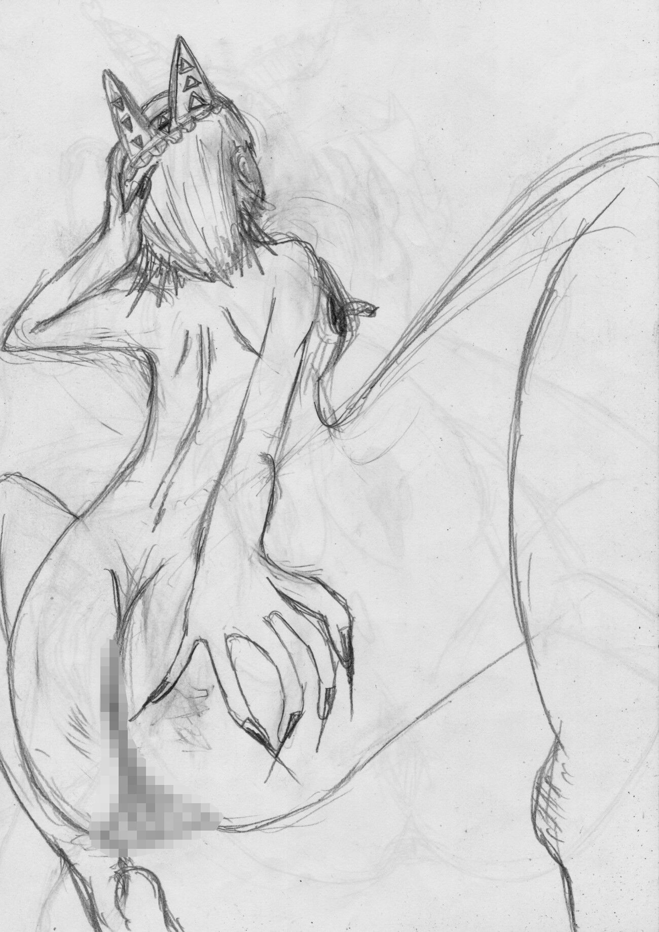 サンプル画像4:黒よりも黒いエロティックホラー黒戯絵集「マネキンポーズ8」(黒納豆) [d_693018]