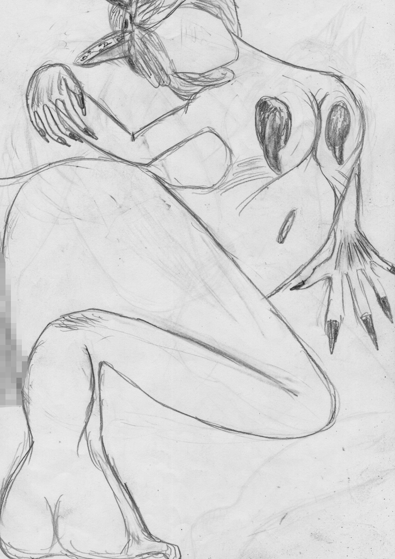 サンプル画像6:黒よりも黒いエロティックホラー黒戯絵集「マネキンポーズ8」(黒納豆) [d_693018]