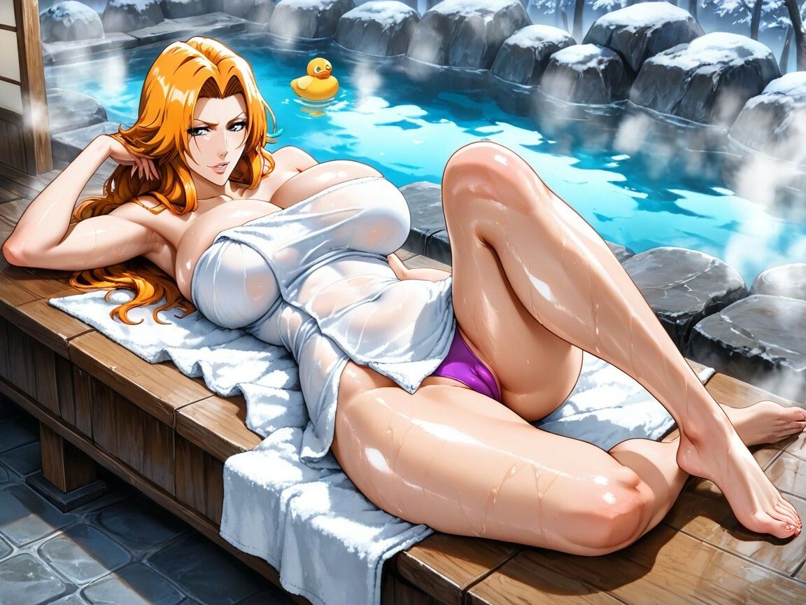 サンプル画像1:伝説の巨乳キャラシリーズ乱菊さん、温泉旅行・露天風呂編(ギャルサー) [d_693204]