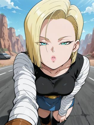 人造人間18号/ Android 18 - デニムスカート/ denim skirt 画像2