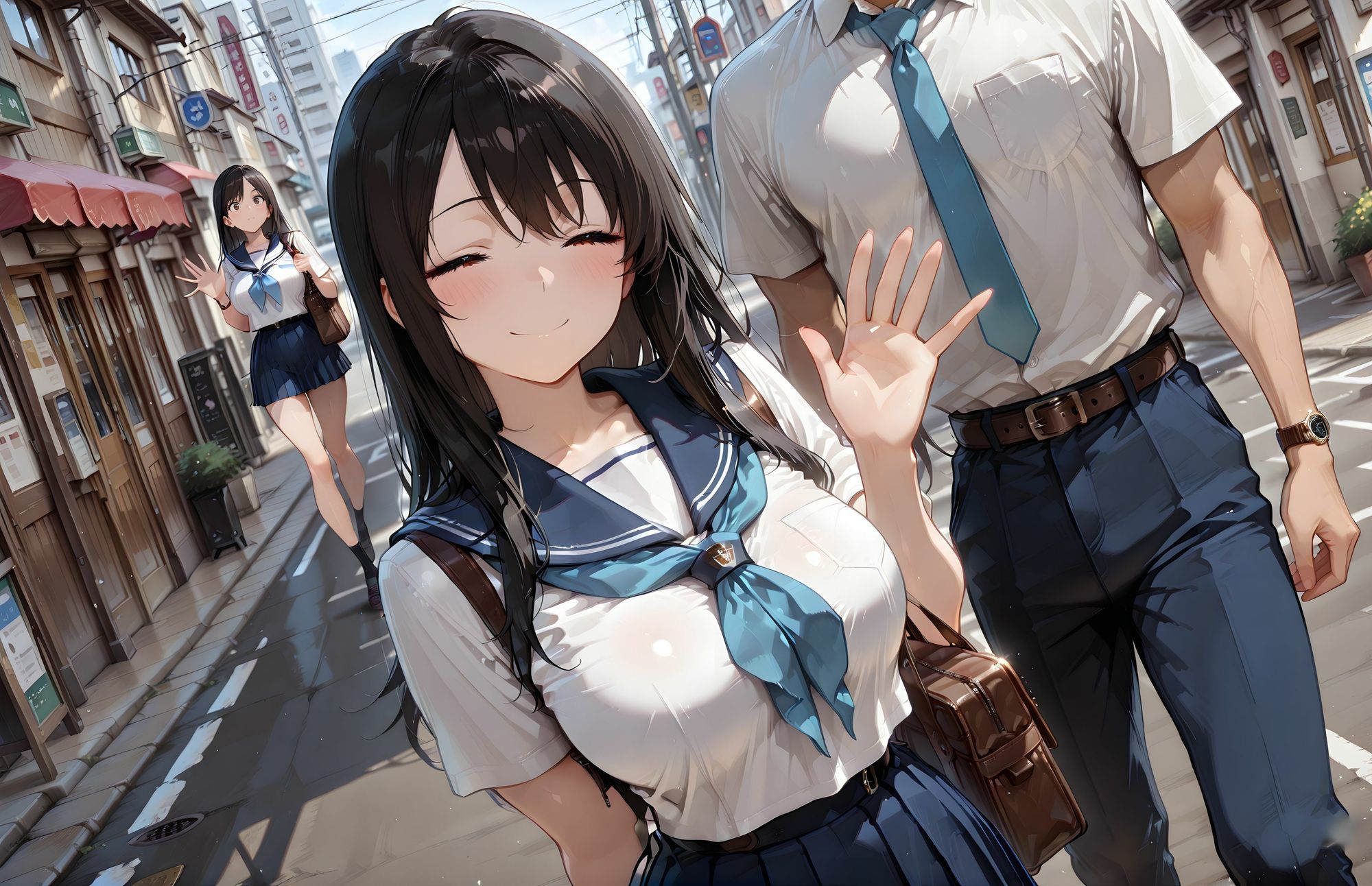 サンプル画像4:【4Kの高画質】Hカップのピュア女生徒かなえ齢（？8）〜学内の高嶺の花リアルな裏側(ちく姉) [d_693329]