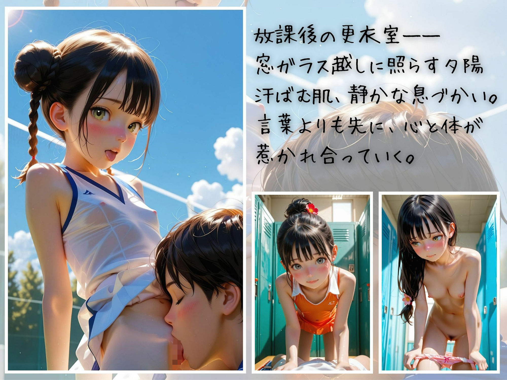 サンプル画像1:放課後リアル＃10〜コートの裏で滲む汗、溶ける吐息〜(青春グレーゾーン) [d_693612]