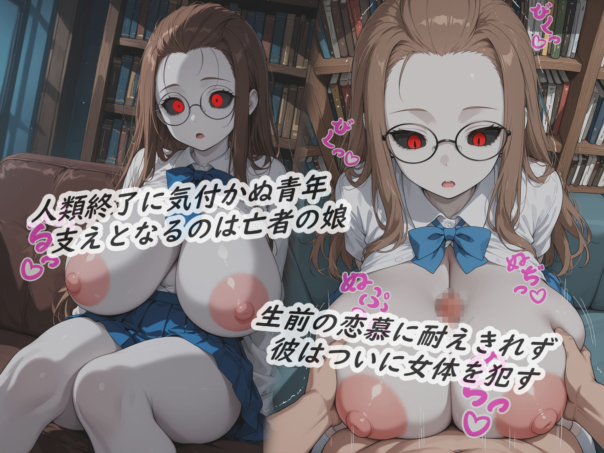 イラストノベル『亡者の溢れる世界で図書室の彼女を…』 サンプル画像 2