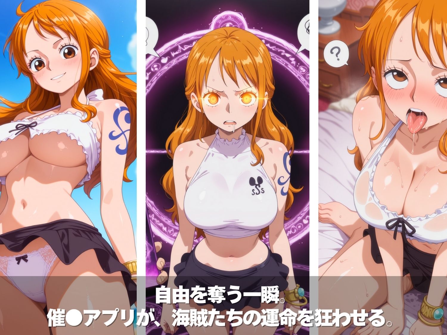 キモ男の逆襲。孕ませ完全征服!全員ペット化計画。麦わらの一味、孕ませの絆。 〜ワンピ●ス編〜 画像2