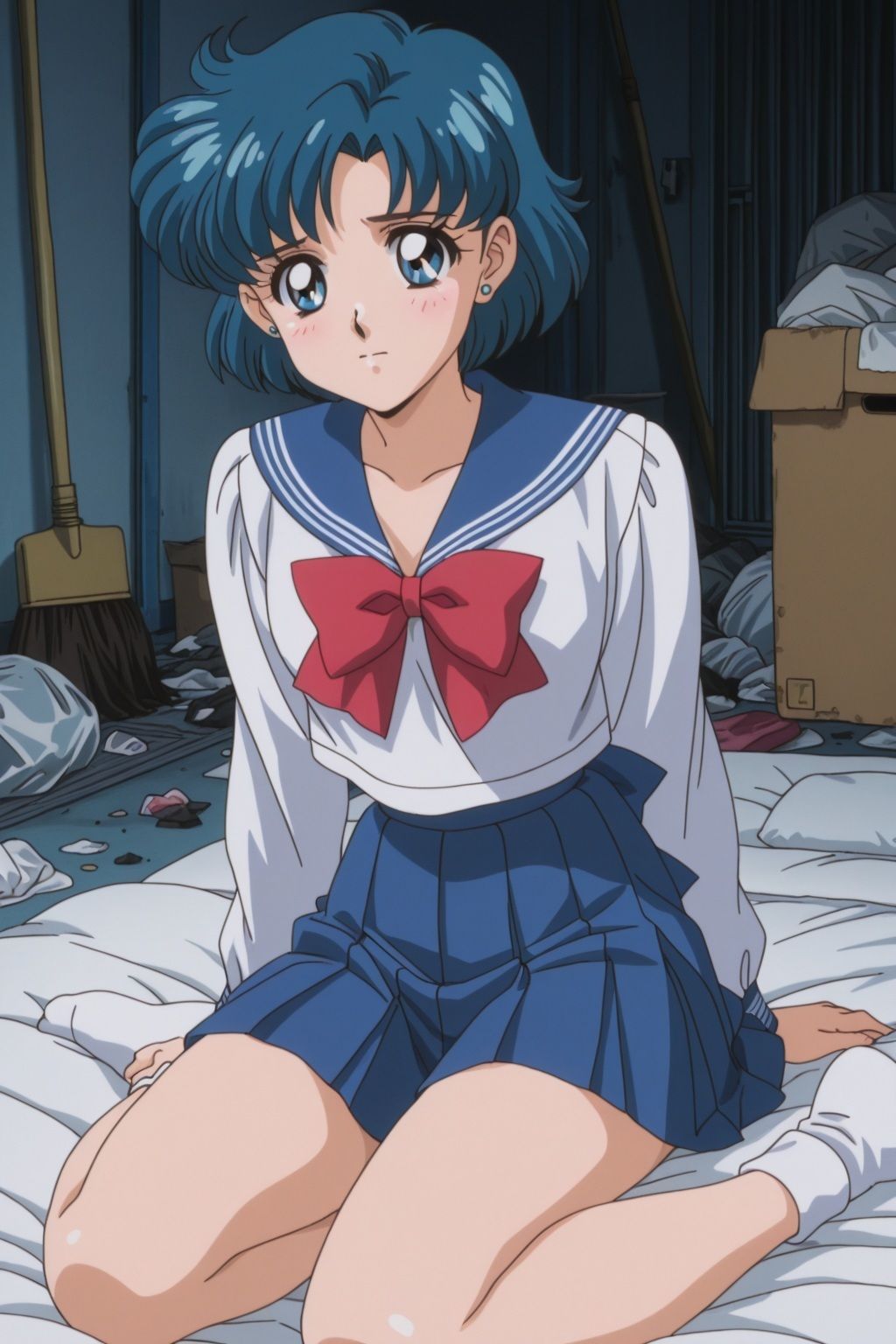 汚部屋に監禁され何度も種付けされて セー●ーマーキュリー水野あみ 画像1