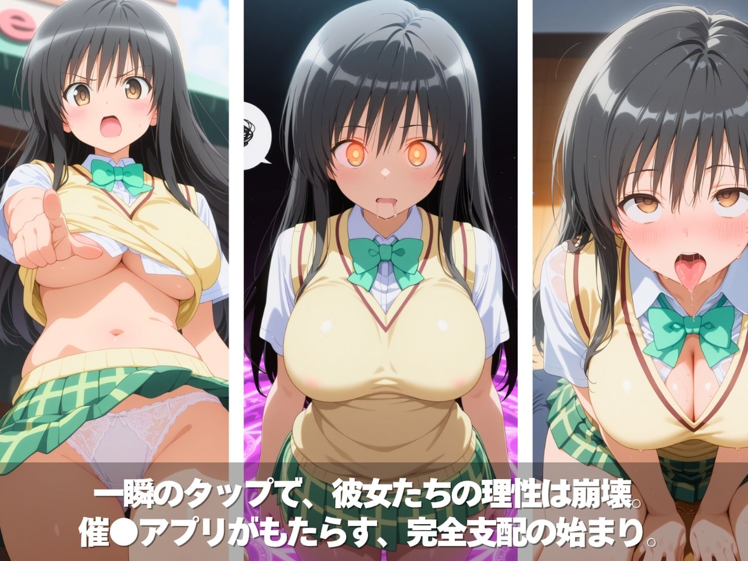 サンプル画像2:キモ男の逆襲。孕ませ完全征服！全員ペット化計画。学園のアイドルが肉便器に。〜T●LOVEる編〜(ぽかぽかさんぽ) [d_693902]