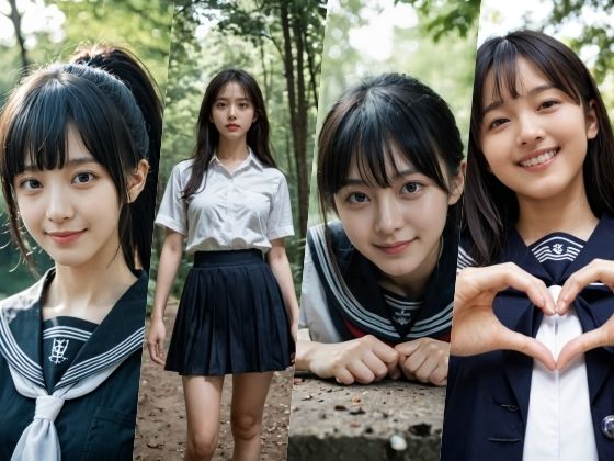 森の中で自然好きな彼女は僕の自然な姿も見たい〜貧乳や美乳のいろいろな女性が森の中で脱いじゃう話〜 サンプル画像 3