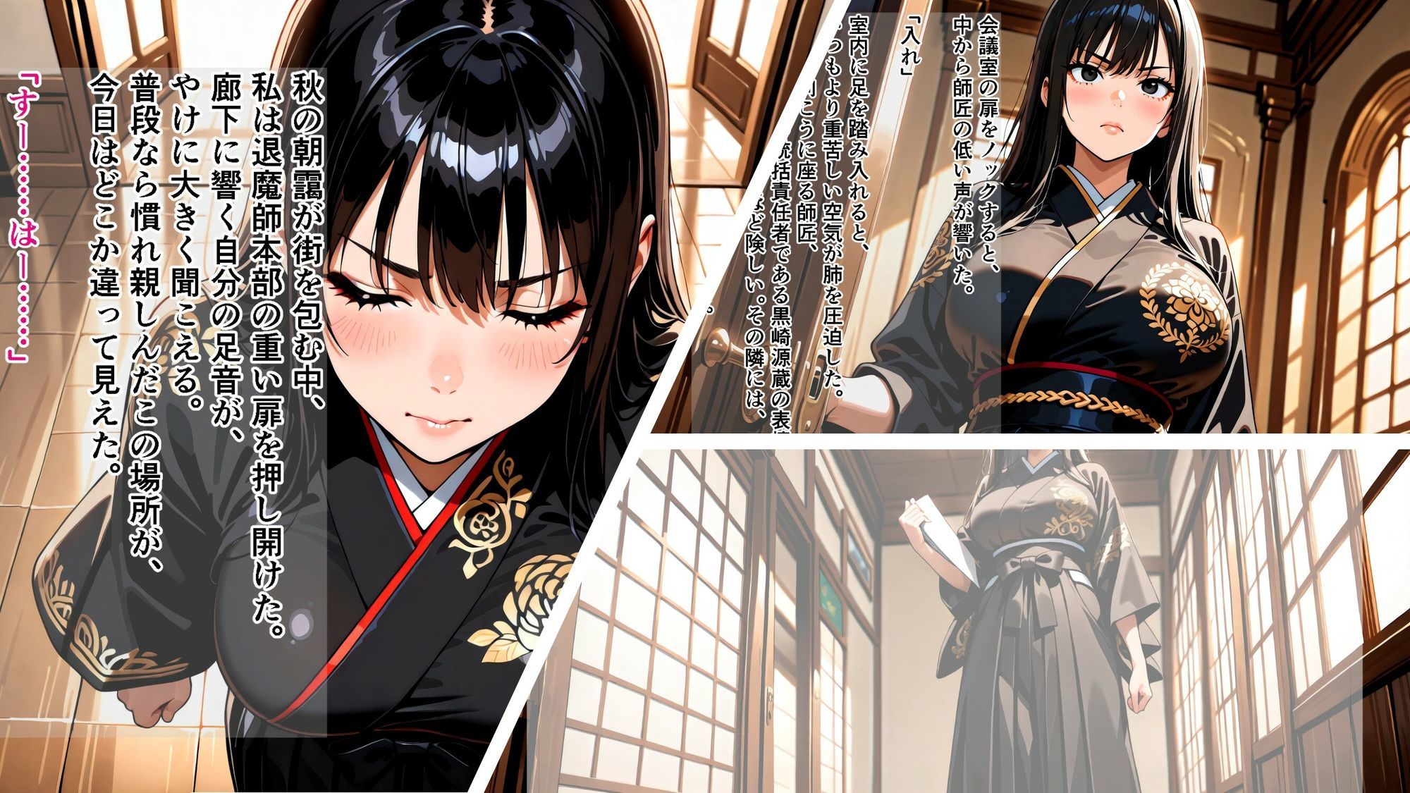 【無料エロ漫画】退魔師衣里の潜入任務〜淫魔に支配された女学園と失踪事件の真相〜Part.1(ゆいのまにまに) d_694448