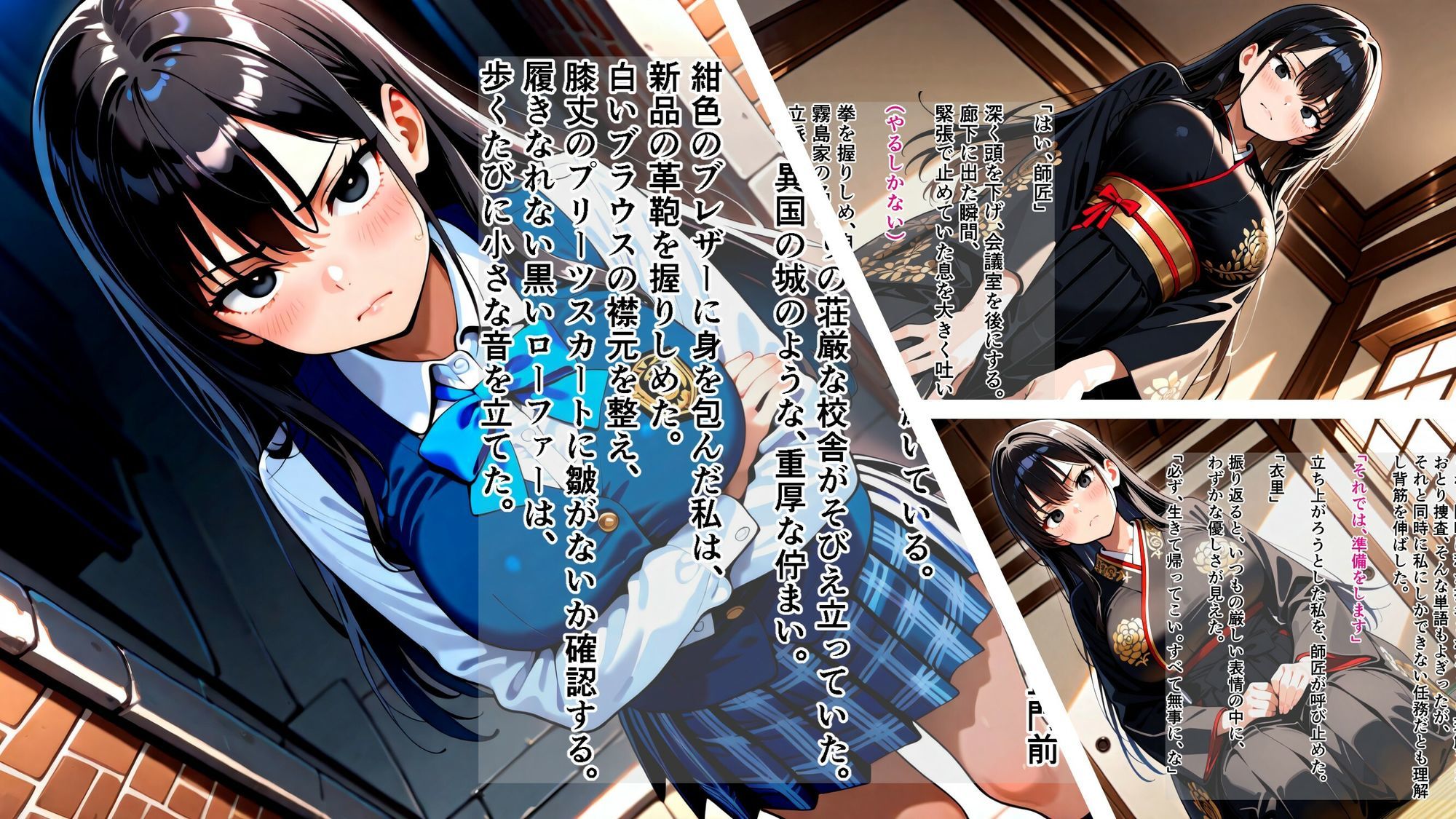 【無料エロ漫画】退魔師衣里の潜入任務〜淫魔に支配された女学園と失踪事件の真相〜Part.1(ゆいのまにまに) d_694448