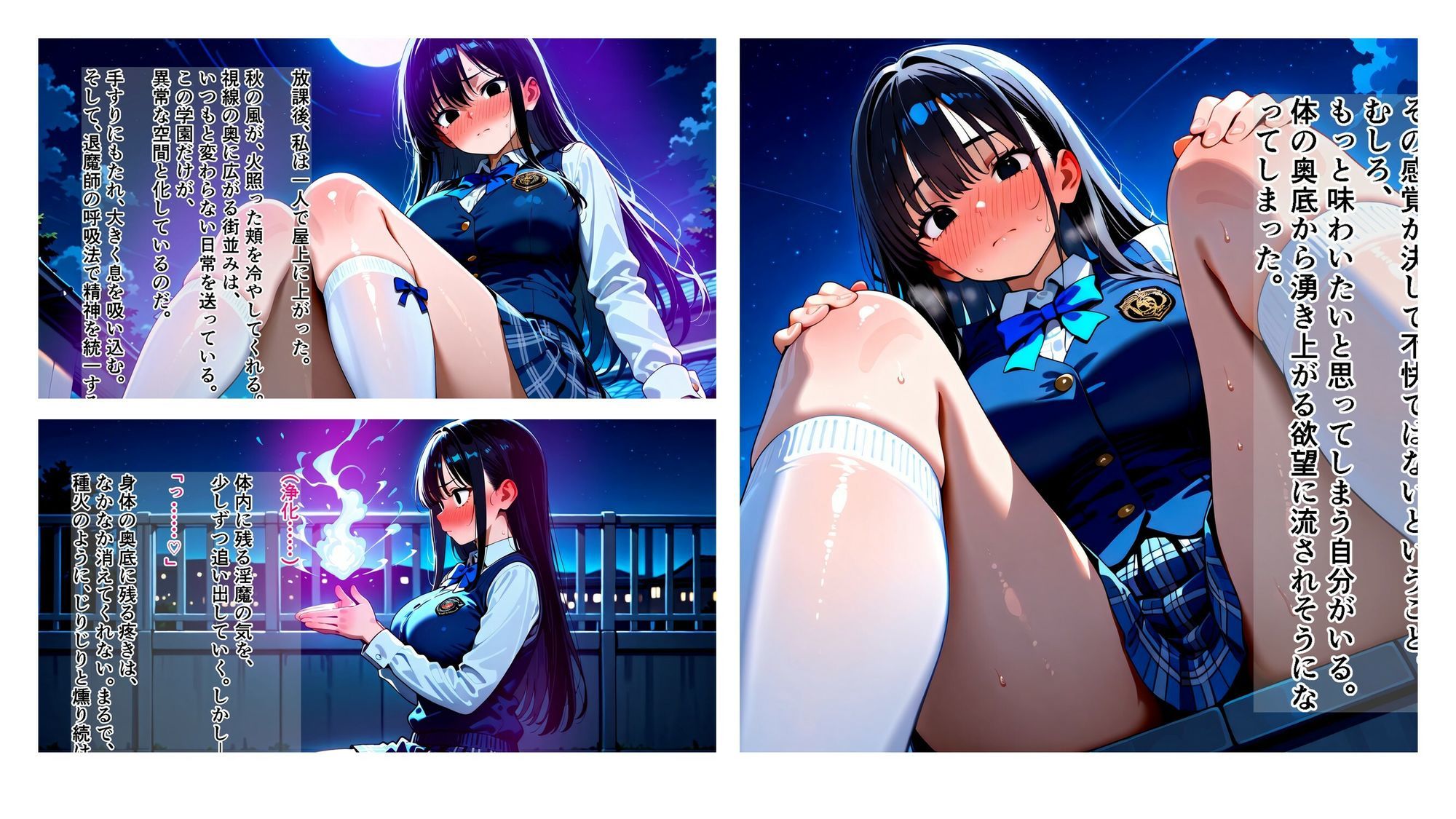 【無料エロ漫画】退魔師衣里の潜入任務〜淫魔に支配された女学園と失踪事件の真相〜Part.1(ゆいのまにまに) d_694448