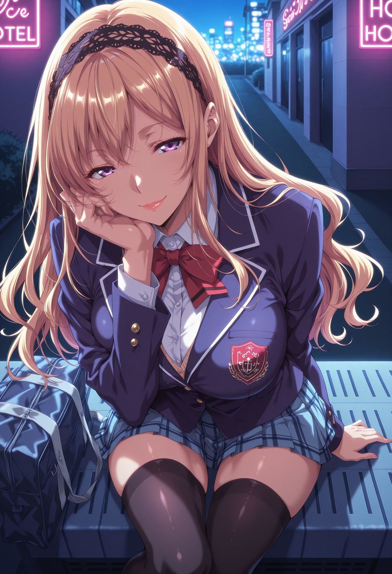 サンプル画像2:裏路地の少女1(ブービータン) [d_694606]