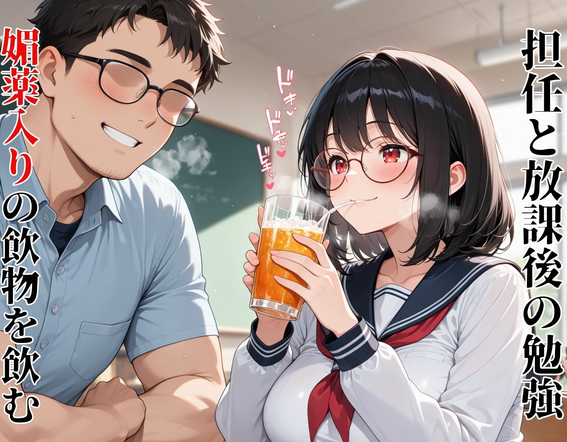 サンプル画像1:性乱学園  〜真面目っ子の眼鏡女子校生を媚薬漬けして種付けセックス〜(みちみちソフト) [d_694736]