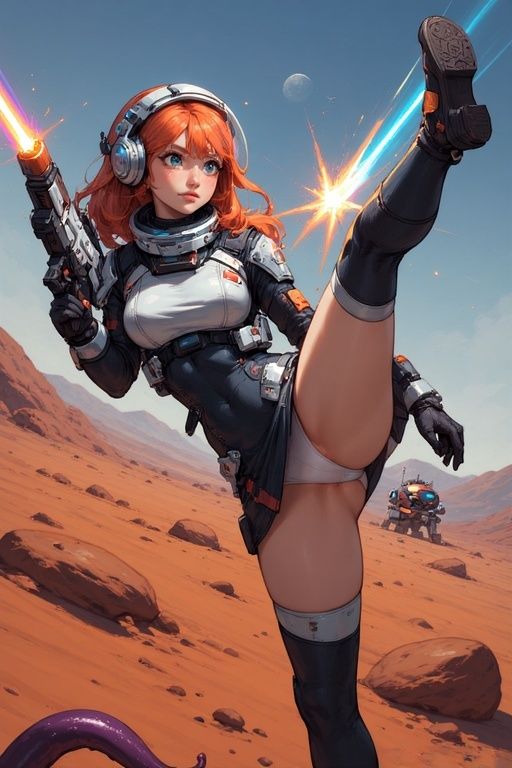 女性宇宙パイロット火星触手遭遇撃退パンチラ画像集 サンプル5