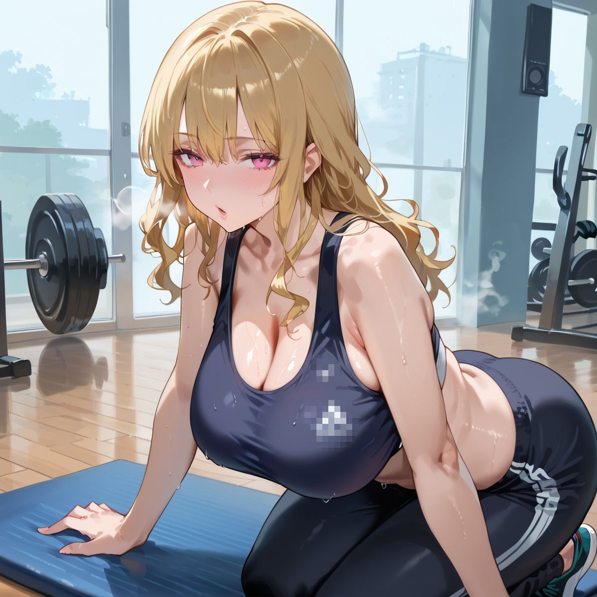 サンプル画像1:【PART1】超密着汗だくトレーニングジム(いらすと屋さん) [d_694895]