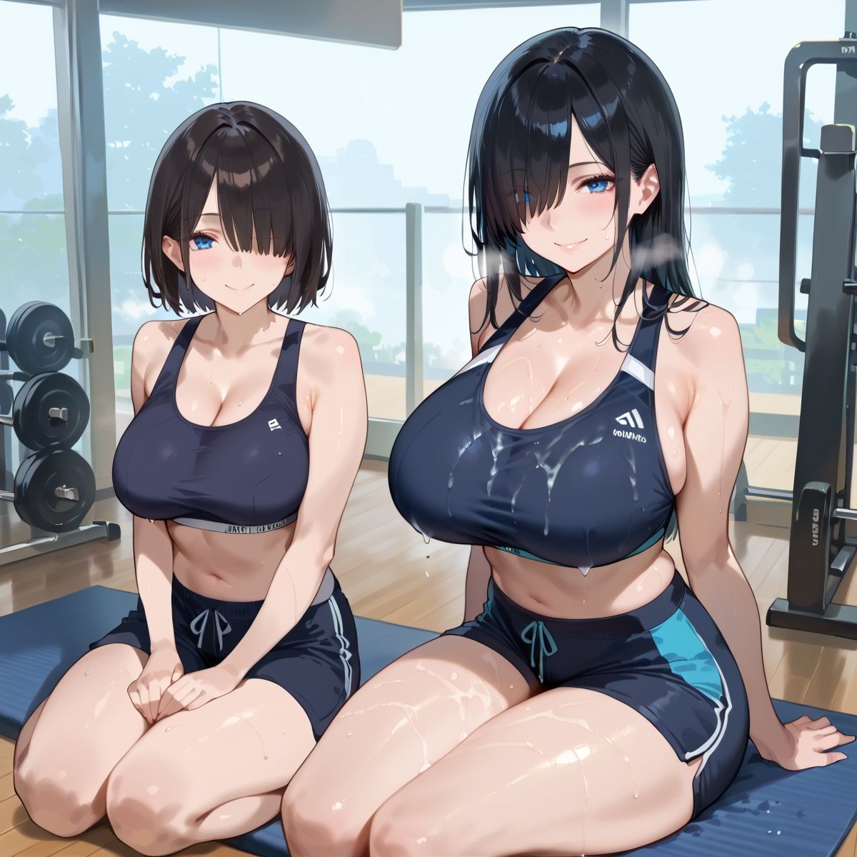 【PART10】超密着汗だくトレーニングジム 画像1