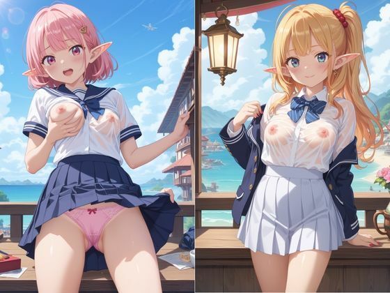 異世界のスケスケおっぱいエルフちゃん 画像1