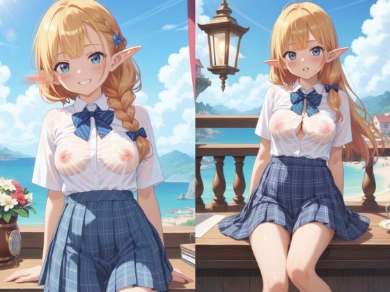 異世界のスケスケおっぱいエルフちゃん 画像8