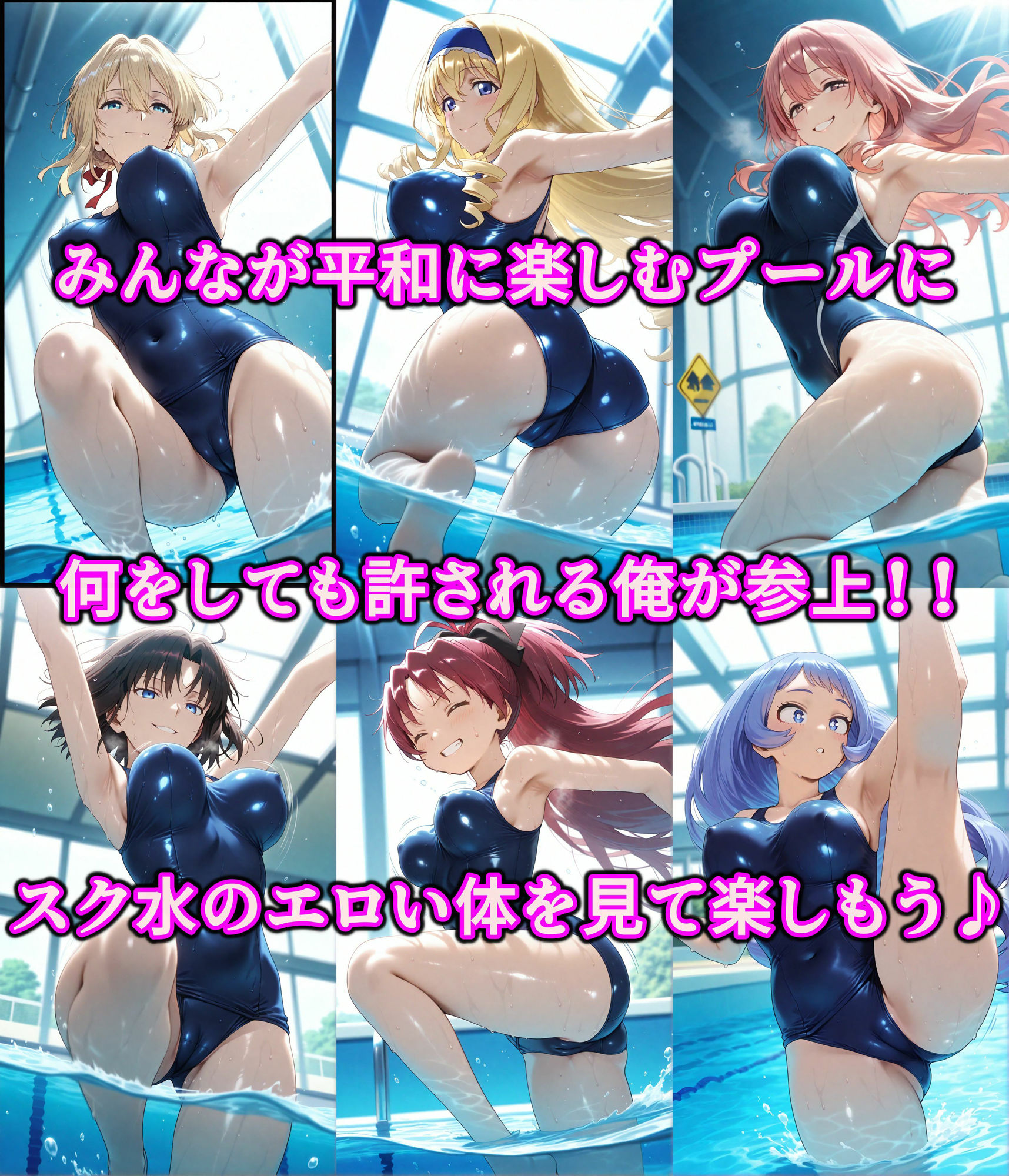 ヤりたい女を好き放題 俺が何をしても許されるエロい世界 好きな場所でスケベ三昧やり放題!! Vol.2 プールの中でスク水女子と戯れる 画像2